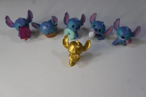 Konvolut 6 Disney Stitch Mini Figuren - Goldstich mit Keks - Sammlerstück - Bild 1 von 15