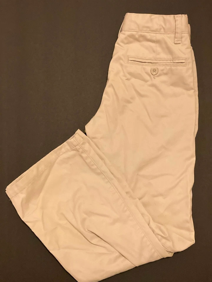 OLD темно-мальчиков простоя спереди Khakis брюки ~ Sz 10 тонкий - Изображение 1 из 1