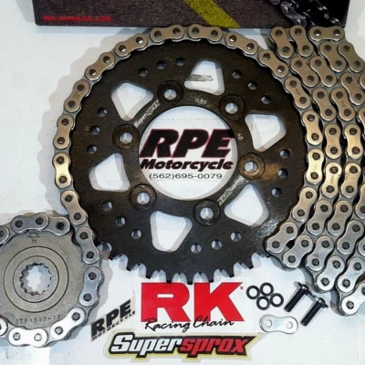 2006-2007 CBR1000rr RK ZXW 520 Quick Accel 15/43 Extended Chain & Sprockets Kit - Image 1 of 3