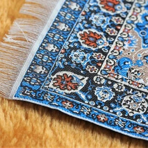 PUPPENHAUS TEPPICH MINI MÖBEL SPIELZEUG 4X6 1:12 PERSISCH BLAU - Bild 1 von 4