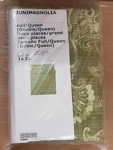 IKEA Junimagnolia Duvet Cover set Avocado Green White Full/Queen - Picture 1 of 3