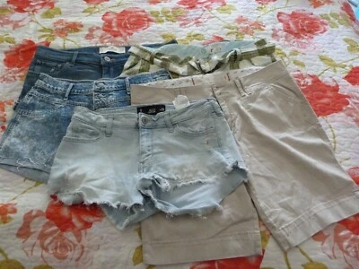 Talla 9 HOLLISTER/Otro lote de (5) pantalones cortos mixtos de verano  Foto 1 de 4