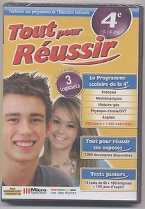 NEUF LOGICIEL PC TOUT POUR REUSSIR 4e 13-14 ANS 1600 EXERCICES + ASSR REVISION - Picture 1 of 2