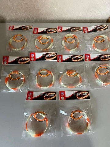 Lot of 10 Chicago Bears Forever Collectibles Glow Bracelets Cover