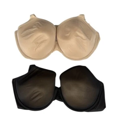 Nuevo con etiquetas Sujetador Victoria's Secret Color Negro y Desnudo Ligeramente Forrado Cobertura Completa 38D Nuevo Foto 1 de 4