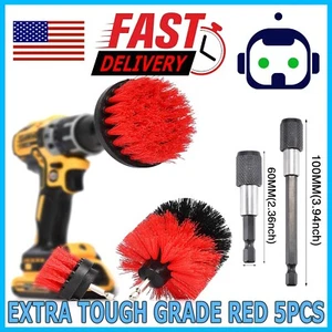 5PCS Drill Brush Set Power Scrubber Drill Attachments Carpet Tile Grout Cleaning - Picture 1 of 11
