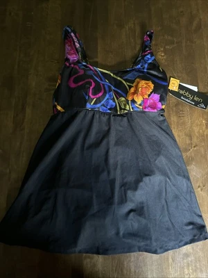 Robby Len Swimsuit Dress One Piece Floral 16W New Beach Resortwear Vacation - Image 1 of 4