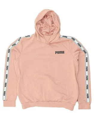 PUMA Womens Graphic Hoodie Jumper UK 16 Large Pink Polyester AX01 - Image 1 of 3