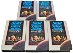 LOT of 5 STAR TREK: THE NEXT GENERATION VHS Tapes (10 Shows) - Imagen 1 de 4