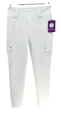 NWT Women's Soybu Gala 7/8 Legging Pants white 000 Size M MSRP $98.99 - Image 1 of 3