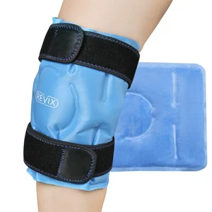 REVIX Ice Pocket Knee Reusable Ultra Cold Gel Compress with - Picture 1 of 24