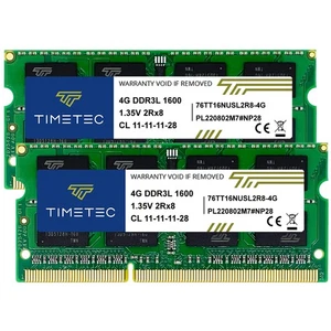 8GB KIT(2x4GB) DDR3L / DDR3 1600MHz PC3L-12800 / PC3-12800 Non-ECC Unbuffered... - Picture 1 of 3