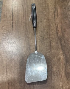 Foley Solid Spatula Chrome Plated Angled Black Handle Vintage USA 13” Flipper - Picture 1 of 6