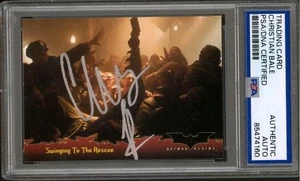 2005 Christian Bale Batman Begins Swinging To The Rescue Card PSA/DNA Autograph  - Picture 1 of 3