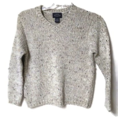 Suéter Sonoma Mujer Talla Pequeña Mediana PM Multicolor Tejido con Cable Cuello en V Foto 1 de 4