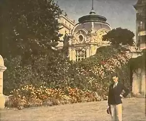 Autochrome plaque de verre vue stéréoscopique"Casino" c.1930 - Picture 1 of 2