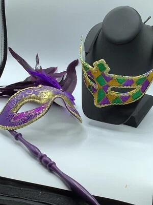 Mardis Gras Masquerade Masks His & Hers - Image 1 of 4