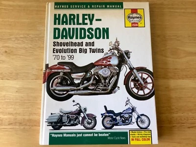 Cabezal de pala manual de servicio y reparación Harley Davidson Haynes Big Twins 70 a 99 Foto 1 de 4