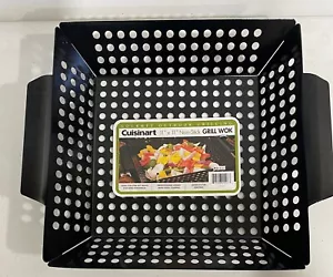 NEW Cuisinart CNW-328 Non-Stick 11" Grill Wok 11" x 11" Black Alloy Steel - Picture 1 of 2