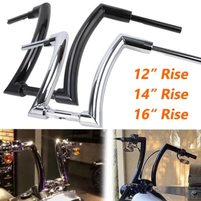 12" 14" 16" Rise 2 Ape Hanger Z Handlebar For Harley Touring Glide Sportster 883 - Image 1 of 4