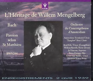 J S BACH - ST MATTHEW PASSION - - CONCERTGEBOUW - MENGELBERG - 2ND APRIL 1939 - Foto 1 di 2