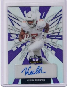 KEILAN ROBINSON 2022 LEAF VALIANT PRIZM ROOKIE RC AUTO #6/15 **TEXAS LONGHORNS** - Picture 1 of 2