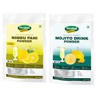 Juice Powder Mojito  & Nimbu Pani Combo Pack of 2 Instant Mix Energy Drink 200gm