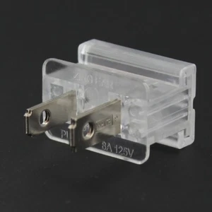 CLEAR SLIDE ON POLARIZED LAMP PLUG 18/2 SPT1 LAMP CORD LAMP PART NEW 48555JB - Picture 1 of 3