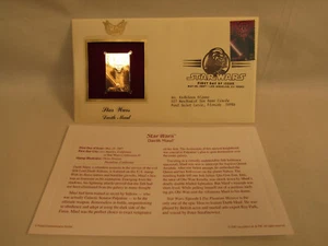 Darth Maul Star Wars Disney 22KT Gold Stamp 1st Day USPS - Picture 1 of 3
