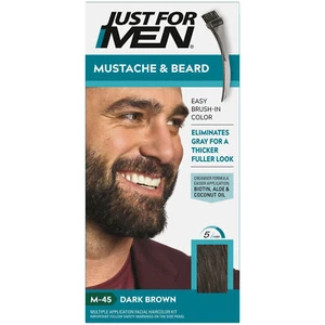 Just For Men Easy Brush-in Color For Mustache & Beard M-45 Dark Brown 1 Count - Picture 1 of 2