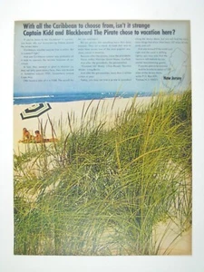 Vintage 1948 New Jersey Tourism Advertisement Print Beach Scene Vacation Ocean - Picture 1 of 2