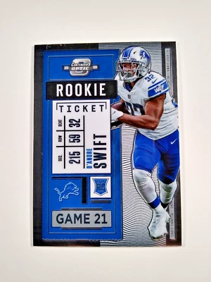 2020 Panini Contenders Optic Rookie Ticket Game 21 D'Andre Swift #70 - Image 1 of 2