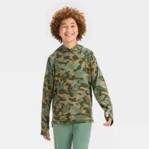 Boys' Soft Stretch Hooded Sweatshirt - All In Motion XS 4/5 - Picture 1 of 1
