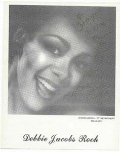 DEBBIE JACOBS ROCK Autografiada Firmada 8x10 Foto Promocional DISCO BAILE Lo último RARO - Imagen 1 de 1