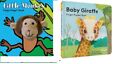 New 2 Finger Puppet Board Book Plush Toy Toddler Baby gift BABY GIRAFFE  MONKEY