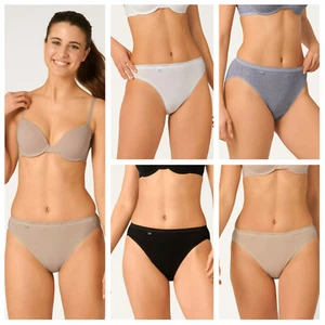 Sloggi Tai Briefs Basic+ Mid Rise 95% Cotton  Knickers Lingerie 10005039 RRP £15 - Picture 1 of 23