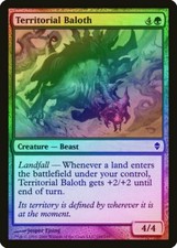 Territorial Baloth FOIL Zendikar NM Green Common MAGIC GATHERING CARD ABUGames