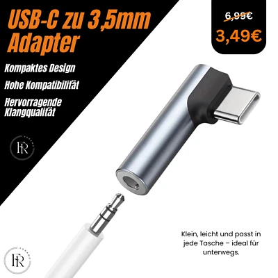 USB C auf zu Aux 3,5mm Klinke Buchse Kopfhörer Mikrofone Audio Adapter Kabel - Bild 1 von 4