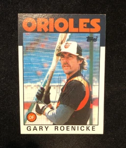 GARY ROENICKE 1986 TOPPS AUTOGRAPHED SIGNED AUTO BASEBALL CARD 494 ORIOLES - Picture 1 of 2