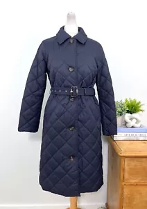 New BARBOUR Navy Cordelia Quilt Coat £229 UK 10 EU 36 USA 6 Medium Net a Porter - Picture 1 of 11