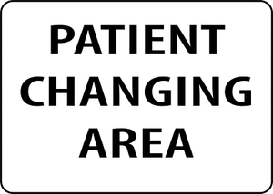 PATIENTENUMKLEIDEBEREICH | Selbstklebender Vinylschild Aufkleber - Bild 1 von 4