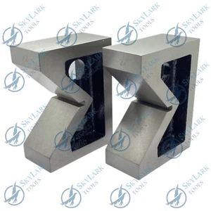 V Block Without Clamp Cast Iron Vee Block Set Of 2 Pieces 4" x 1-1/2" x 3" Inch - Picture 1 of 6