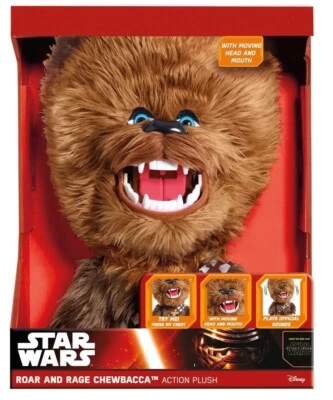 STAR WARS RUAR & RAGE CHEWBACCA 16" PELUCHE PARLANTE Y MÓVIL NUEVO Foto 1 de 4