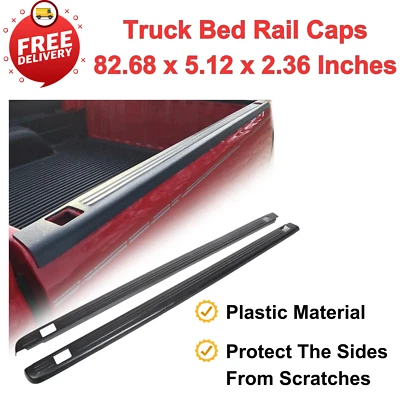 2Pk Truck Bed Rail Caps W/ Holes for 1999-2006 Chevrolet Silverado& GMC, 6'6" Be - Image 1 of 4