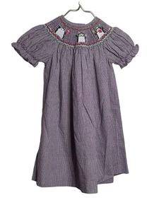 ROSALINA COLLECTION Christmas Penguin Embroidered Smocked Dress Size 2T - Picture 1 of 4