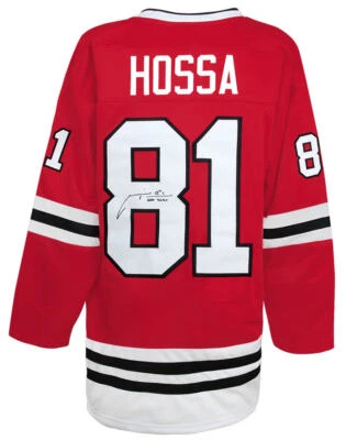 Marian Hossa Signed Red Custom Hockey Jersey w/HOF 2020 - (SCHWARTZ COA) - Image 1 of 3