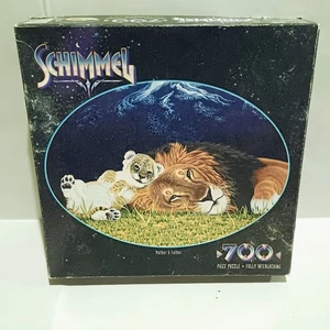 Vintage Milton Bradley Schimmel Mother & Father Puzzle-700 Pieces-2000-Lions - Picture 1 of 10