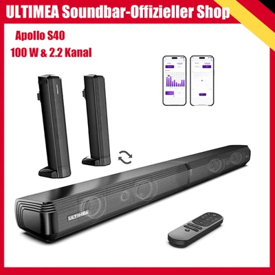 ULTIMEA 2.2CH Soundbar für Heimkino, Teilbare 2-in-1, BT5.3, Soundbar S40 100W - Bild 1 von 4