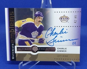 Charlie Simmer  2024-25 Ultimate Collection /49 Gold Emblems L.A. Kings  - Picture 1 of 3