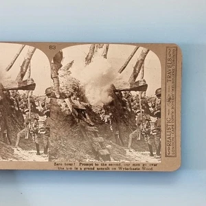 WW1 Militär Stereoview um 1916 Echtfoto Wytschaete Belgien Messine Ridge Graben - Bild 1 von 3
